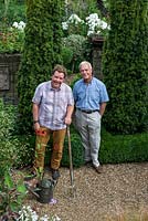 David Hawkin - back with Nigel Watts in their tiny London back garden.
