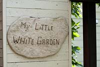 Garden sign - My Little White Garden. Family Fabry - Mathijs. Belgium