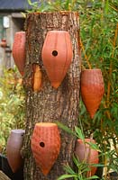 Flock of nest pots by ceramicist, Jonathan Garratt