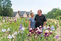 Claire Austin and  Ric Kenwood, the husband and wife duo behind Claire Austin Hardy Plants, British nursery growers, and National Collection Holders for Bearded Iris and Hybrid Herbaceous Peony.