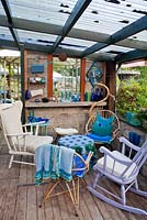 Relaxing area on a patio.  De Luie Tuinman