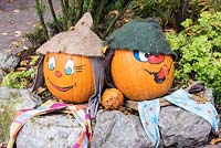 Halloween decorated pumpkins