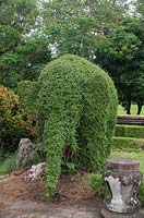 Topiary elephant. Hue Vietnam Garden feature in the Imperial enclosure. 
