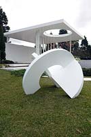 'The Pavilion' with a white sculpture