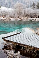 Natural pond in winter.
