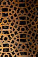 Detail of a rusty steel decorative screen 