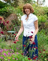 Garden owner Mary Smith in her garden