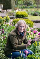 Joanna Kerr, owner of Glebe House, a 1 and half acre garden set in the Usk valley.