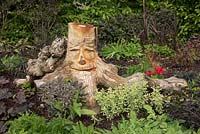 Le Pouvoir des Sorcieres, The Sorcerer's Equipment - Designers: Sung Hye Park and Byung-Eun de Gaulejac - Festival International des Jardins 2017, Domaine de Chaumont sur Loire, France - carved tree trunk