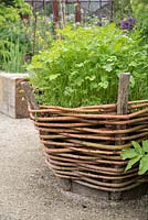 Le Potager du Domaine, The Estate Vegetable Garden - Festival International des Jardins 2017, Domaine de Chaumont sur Loire, France - basketweave planter