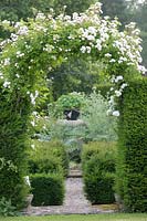 Arbour with climbing rose