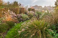 Autumnal borders, Marchants Hardy plants, East Sussex
