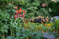 The Chris Evans Taste Garden - Vegetables and flowers planted in mixed beds - RHS Chelsea Flower Show 2017