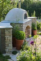 Outdoor pizza oven - The Refuge Garden in aid of Help Refugees UK, RHS Malvern Spring Festival 2017