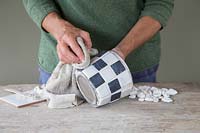 Cleaning grout from tiles