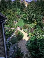 Sequence from an overhead fixed position showing the progression of sunlight and shade as it moves around the garden during the day. Position 4