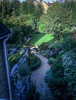 Sequence from an overhead fixed position showing the progression of sunlight and shade as it moves around the garden during the day. Position 6
