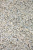 garden paving materials - pebbles held in a metal matrix