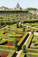 The Cross Garden at the Chateau de Villandry, Loire Valley, France. A UNESCO World Heritage Site