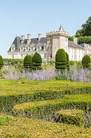 The gardens at the Chateau de Villandry, Loire Valley, France. A UNESCO World Heritage Site