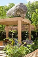 The Garden of Potential at the RHS Chelsea Flower Show 2016. Designer: Propagating Dan. Sponsor: GreenWood Forest Park. Awarded