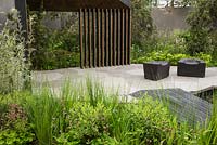 The Royal Bank of Canada Garden at the RHS Chelsea Flower Show 2017. Sponsor: Royal Bank of Canada. Designer: Charlotte Harris. Awarded a Gold Medal. 