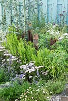 The Southend Council 'By The Sea' garden. RHS Hampton Court Flower Show 2017. Designer James Callicott. Sponsor Southend Borough Council. Silver Gilt.