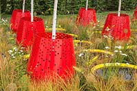The Kinetica garden at the RHS Hampton Court Flower Show 2017. Designer: John Warland. Sponsor: Paneltech Systems Ltd. Awarded a Silver Gilt Medal. I