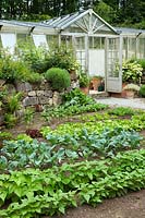 Vegetable garden with green house