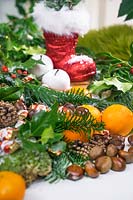 St. Nicholas decoration with nuts and fruit