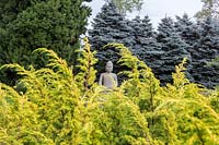 Garden with Buddha statue
