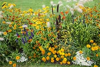 Flower border with annuals