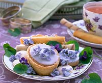 Pastry with Viola odorata ( Sweet Violet )