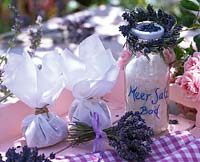 Bouquet of dried Lavandula ( Lavender ), Lavendelsäckchen