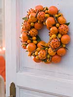 Fragrance - door wreath from citrus ( tangerines and kumquat )