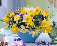 Narcissus - daffodils and filled easily, Matricaria - chamomile,