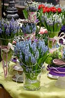 Table setting with Muscari