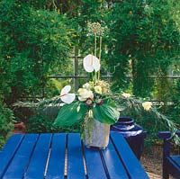 Bukett / Gesteck / Blumenstrauß mit Anthurium