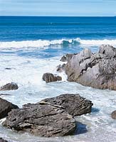 Ocean waves with rocks