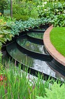 Chelsea Flower Show, 2013. The East Viallage Garden, water feature stepped rill
