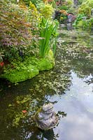 Compton Acres, Dorset, UK. The Japanese themed garden, pond