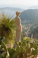 Le Jardin d'Eze, South of France. Exotic garden with panoramic views