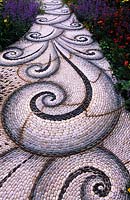 Chelsea FS 2004 pebble mosaic path by Maggie Howarth