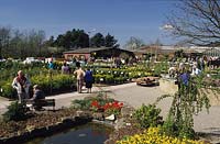 Bridgemere Garden World Staffordshire garden centre with people shopping for plants