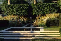 Chelsea FS 1998 design Arabella Lennox Boyd formal contemporary water garden with stainless steel sculptural fountain