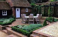 Lower Courts Surrey design Transform Landscapes Courtyard patio garden summer September