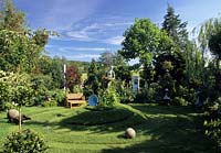 Gardener s Cottage West Dean Sussex design Ivan Hicks surreal garden with unusual sculpture