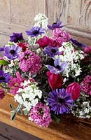 Parham Sussex cut flower floral arrangement by Joe Reardon Smith stocks anemonies ranunculus sweet rocket may