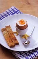 Clarence Court free range organic egg Old Cotswold Legbar boiled egg and toast