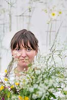 Artist Charlotte Smithson in her 'Come What May' art installation Design: Charlotte Smithson - RHS Chelsea Flower Show 2019